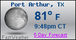Weather Forecast for Port Arthur, TX