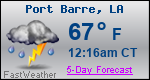 Weather Forecast for Port Barre, LA