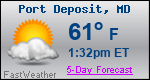 Weather Forecast for Port Deposit, MD