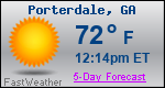 Weather Forecast for Porterdale, GA