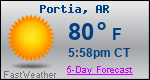 Weather Forecast for Portia, AR