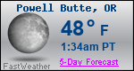 Weather Forecast for Powell Butte, OR
