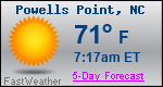 Weather Forecast for Powells Point, NC