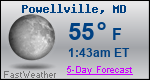 Weather Forecast for Powellville, MD
