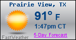 Weather Forecast for Prairie View, TX