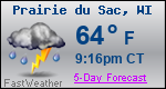Weather Forecast for Prairie du Sac, WI