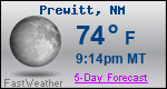 Weather Forecast for Prewitt, NM