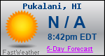 Weather Forecast for Pukalani, HI