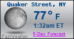 Weather Forecast for Quaker Street, NY