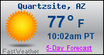 Weather Forecast for Quartzsite, AZ