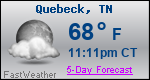Weather Forecast for Quebeck, TN