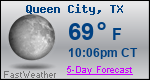 Weather Forecast for Queen City, TX