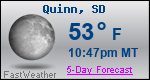 Weather Forecast for Quinn, SD
