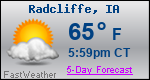 Weather Forecast for Radcliffe, IA