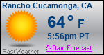 Weather Forecast for Rancho Cucamonga, CA