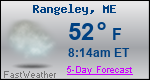 Weather Forecast for Rangeley, ME