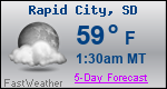 Weather Forecast for Rapid City, SD