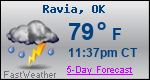 Weather Forecast for Ravia, OK