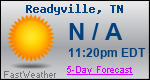 Weather Forecast for Readyville, TN
