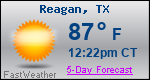Weather Forecast for Reagan, TX