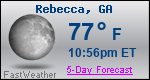 Weather Forecast for Rebecca, GA