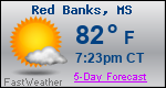 Weather Forecast for Red Banks, MS