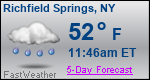 Weather Forecast for Richfield Springs, NY