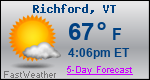 Weather Forecast for Richford, VT