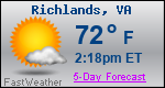Weather Forecast for Richlands, VA