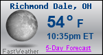Weather Forecast for Richmond Dale, OH