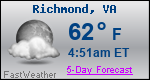 Weather Forecast for Richmond, VA