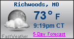 Weather Forecast for Richwoods, MO