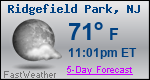 Weather Forecast for Ridgefield Park, NJ