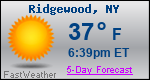 Weather Forecast for Ridgewood, NY