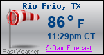 Weather Forecast for Rio Frio, TX