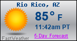 Weather Forecast for Rio Rico, AZ