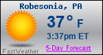 Weather Forecast for Robesonia, PA