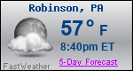 Weather Forecast for Robinson, PA