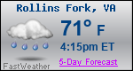 Weather Forecast for Rollins Fork, VA