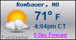 Weather Forecast for Rombauer, MO