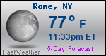Weather Forecast for Rome, NY
