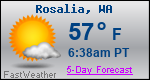 Weather Forecast for Rosalia, WA