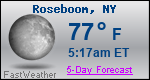 Weather Forecast for Roseboom, NY