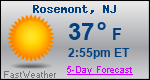 Weather Forecast for Rosemont, NJ
