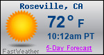 Weather Forecast for Roseville, CA