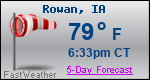 Weather Forecast for Rowan, IA