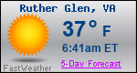 Weather Forecast for Ruther Glen, VA