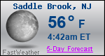 Weather Forecast for Saddle Brook, NJ