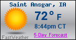 Weather Forecast for Saint Ansgar, IA