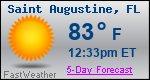 Weather Forecast for Saint Augustine, FL